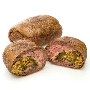 Caesar-style beef roulade